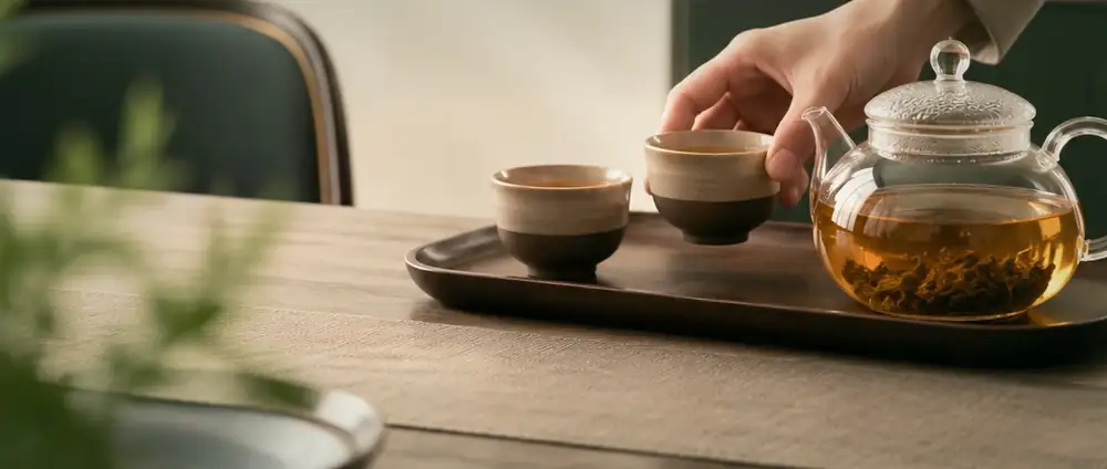 三款茶湯顏色示意